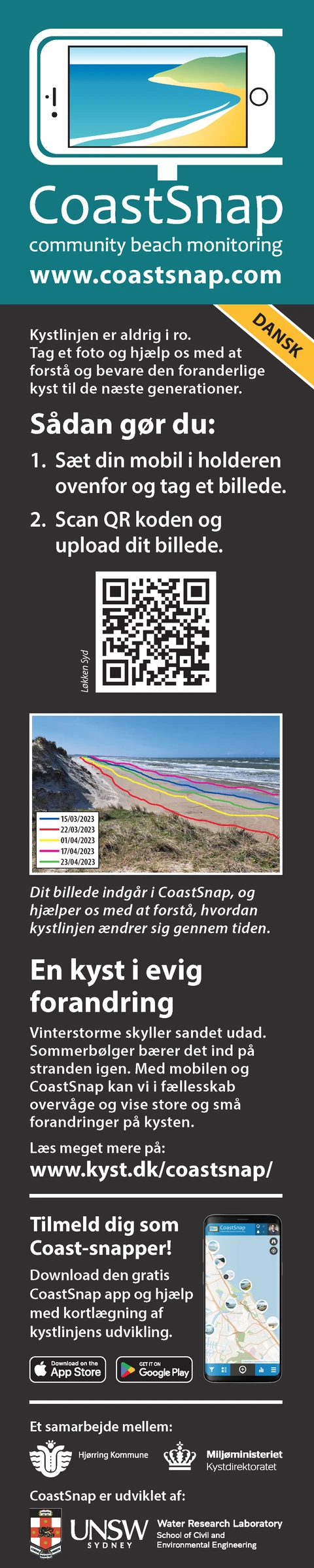 Billedet viser CoastSnap skiltet