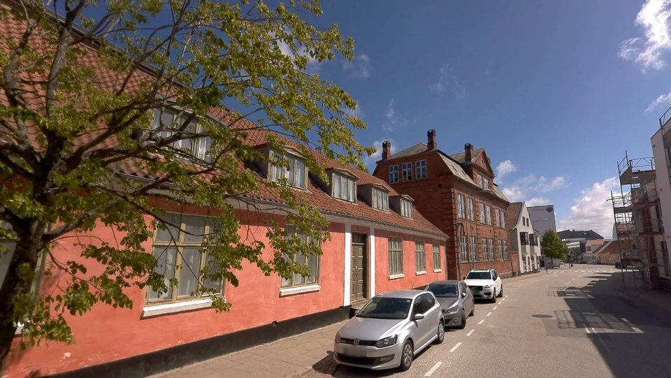 Billedet viser Skolegade 4 og 6 i Hjørring