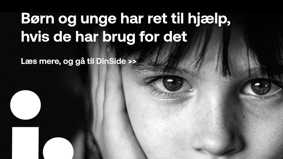 Barn der kigger trist ind i kameraet - en del af kampagnen om børne-unge indgangen ind i kommunen