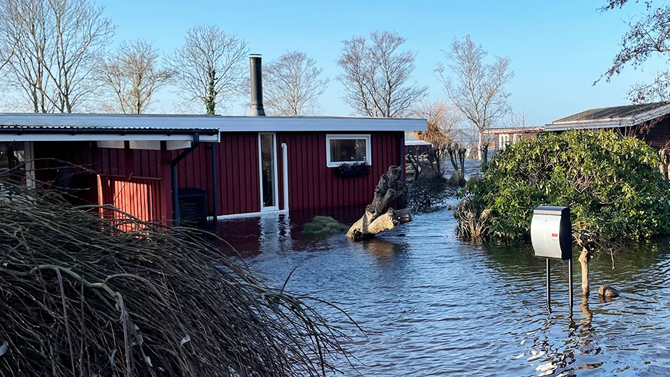 Oversvømmet sommerhus Kisserup, Holbæk