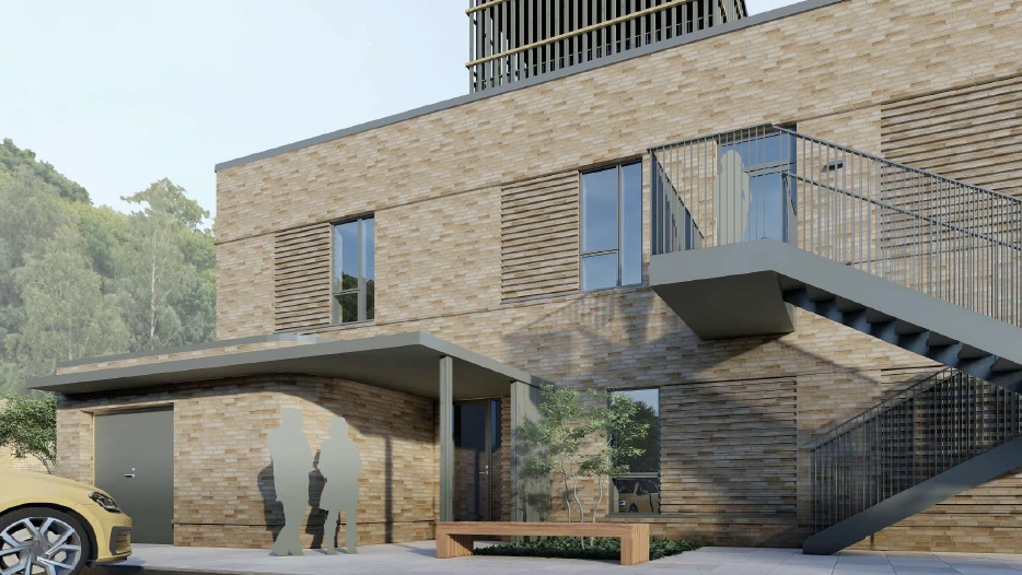 Visualisering af den kommende tandklinik. Base Erhverv.