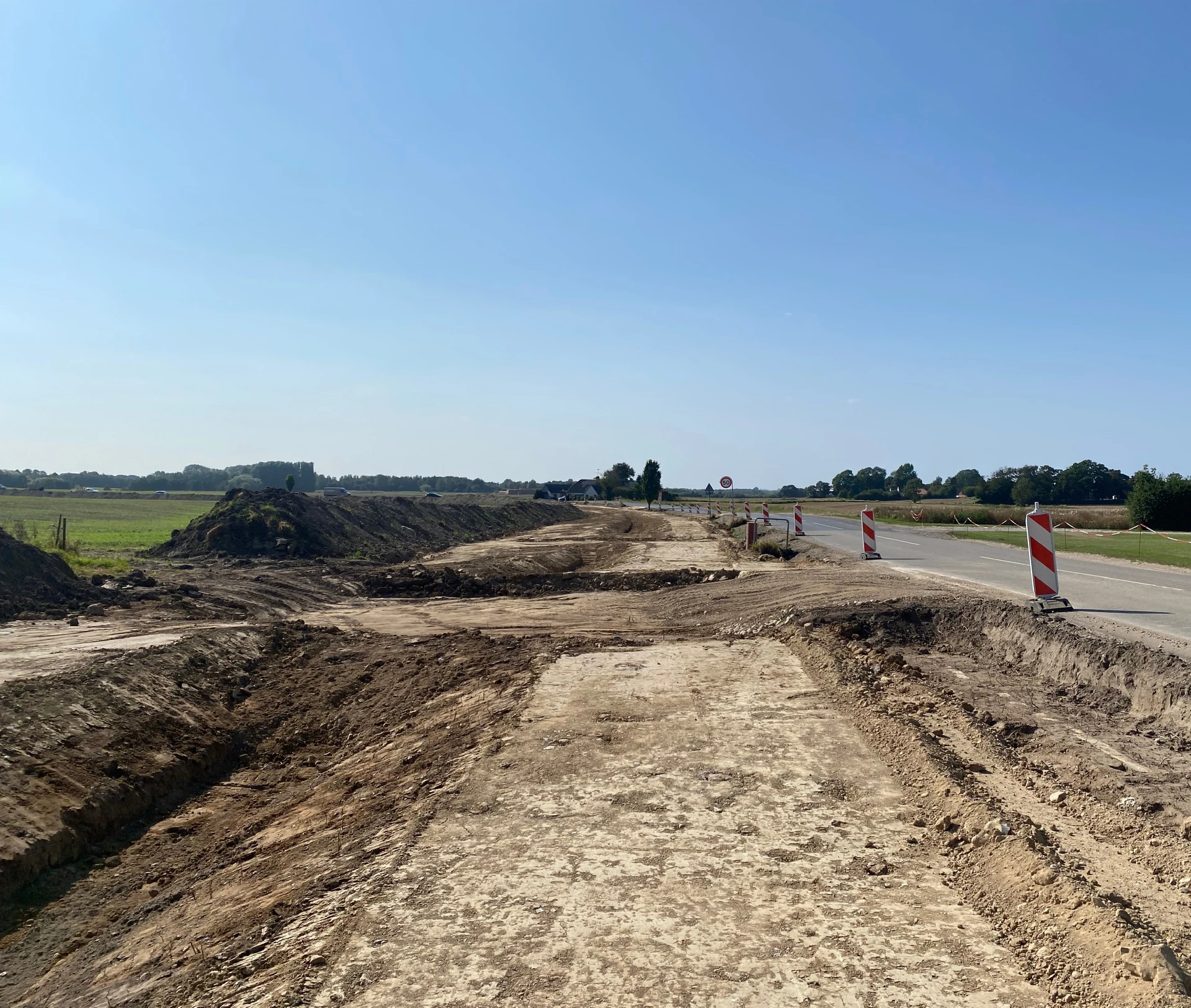 Billede af anlægsarbejdet på stedet