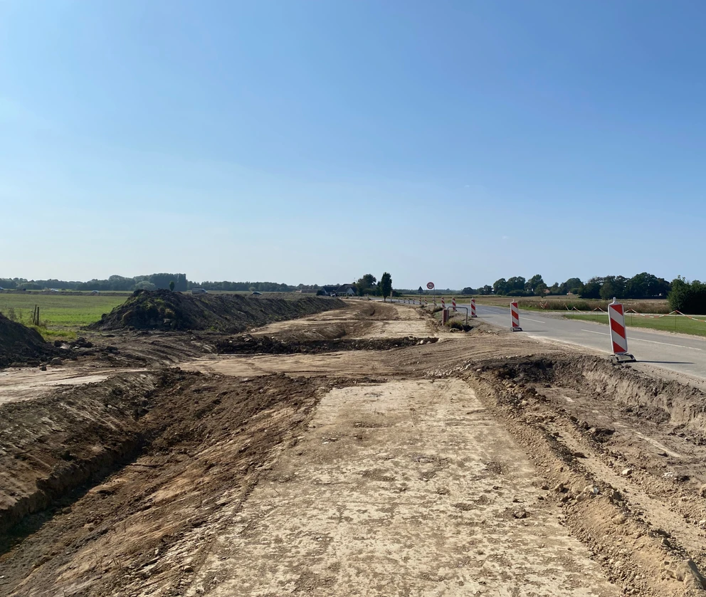 Billede af anlægsarbejdet på stedet