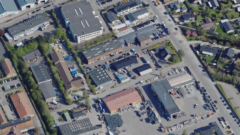 luftfoto af området