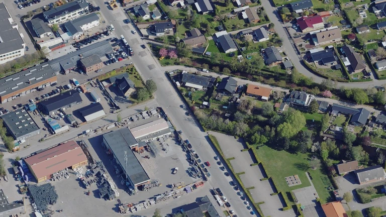 luftfoto af området