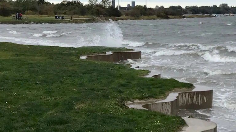 Hvidovre Strand med høj vandstand
