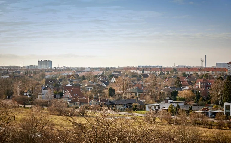 Udsigt over en mange huse i Hvidovre