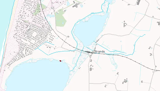 Kort over Ferring Sø
