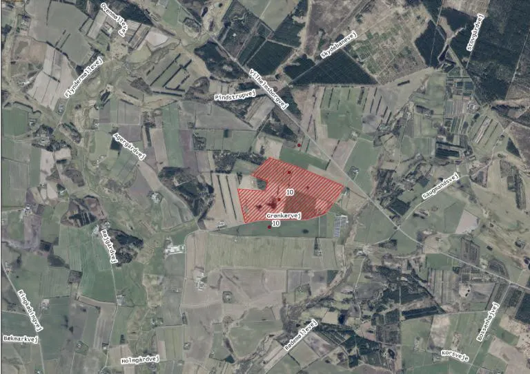 Kort over Grønkærvej