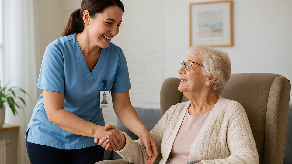 Plejer med ældre borger