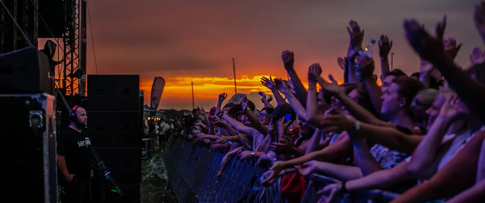 Rock Under Broen er et eksempel på et udendørs arrangement i Middelfart Kommune. Foto: Fastrup