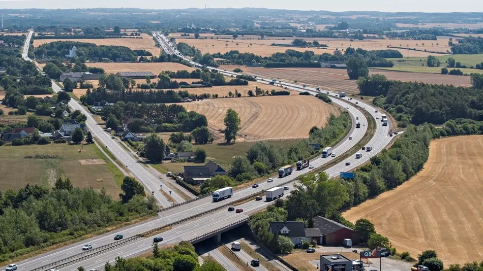 The motorway at Nørre Aaby