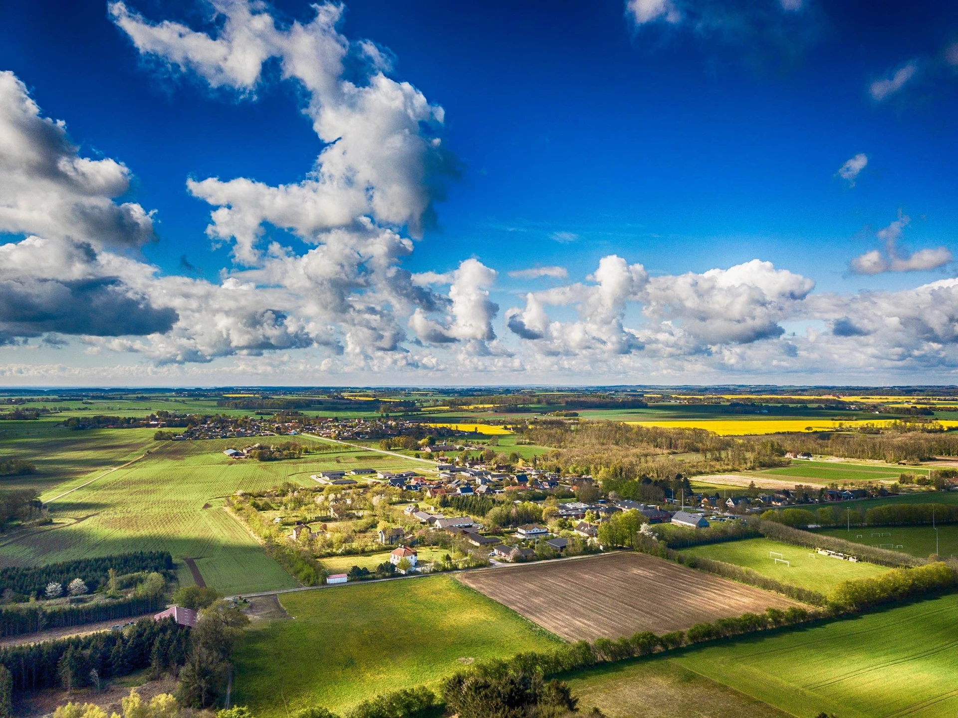 Saksild by set fra Drone - foto Jesper Rais