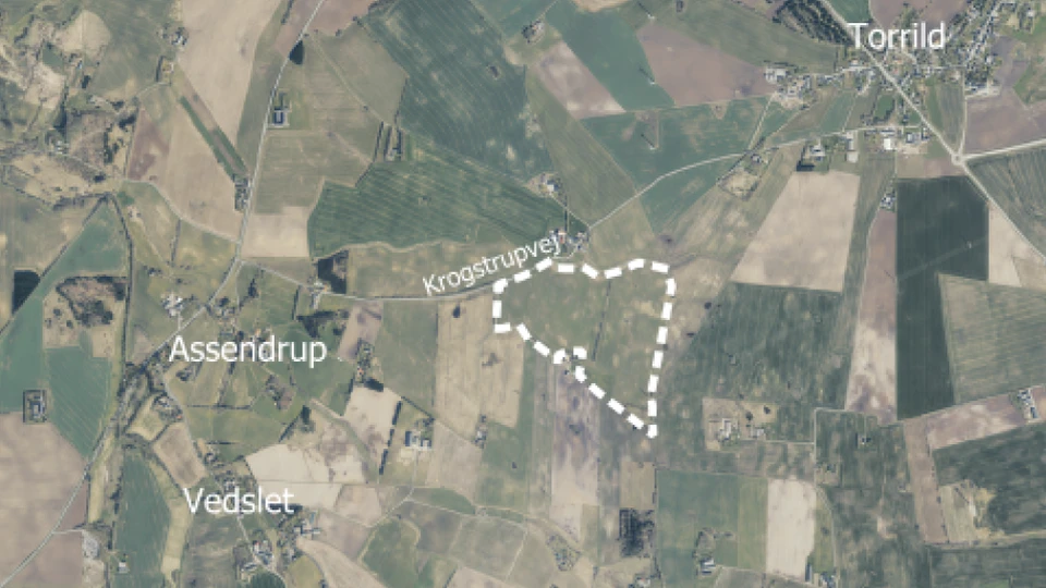 Oversigtskort over forslag til lokalplan 1167