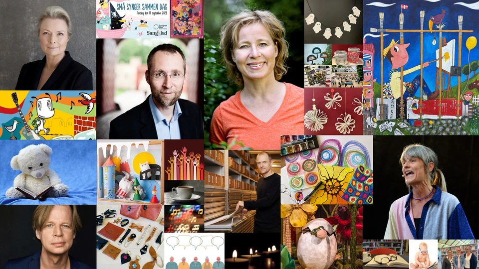 Collage med arrangementer der kommer på Odder Bibliotek