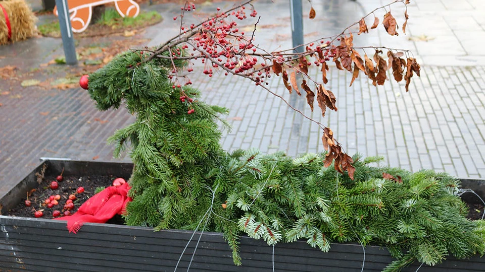 Julepynt i gågaden