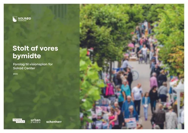 Forside af forslag til visionsplan for Solrød Center