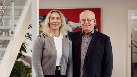 Portræt af landinspektør Lise Lundsager og jurist Mads Houe