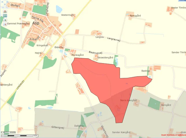 Fælledkær vådområde afgrænsning