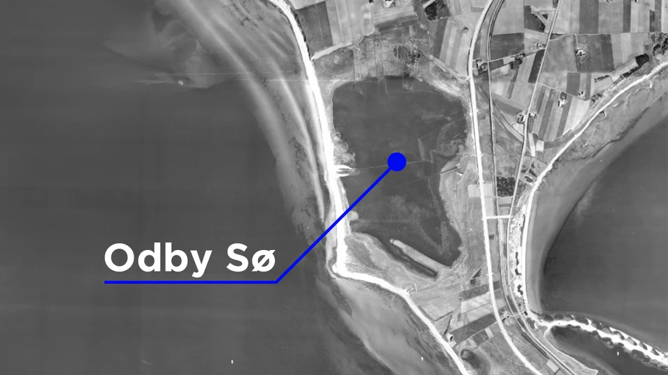 orthofoto af odby Sø