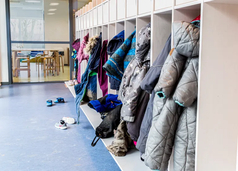 Garderobe i daginstitution